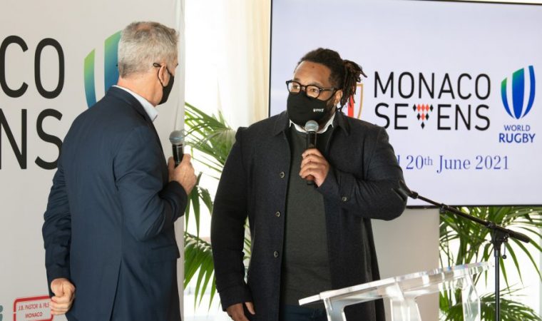 M. Mathieu Bastareaud à la présentation du Monaco 7s