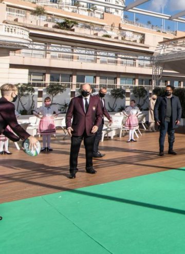 Kick-off officiel du tournoi Monaco Sevens avec LL.AA.SS. le Prince Albert et la Princesse Charlène